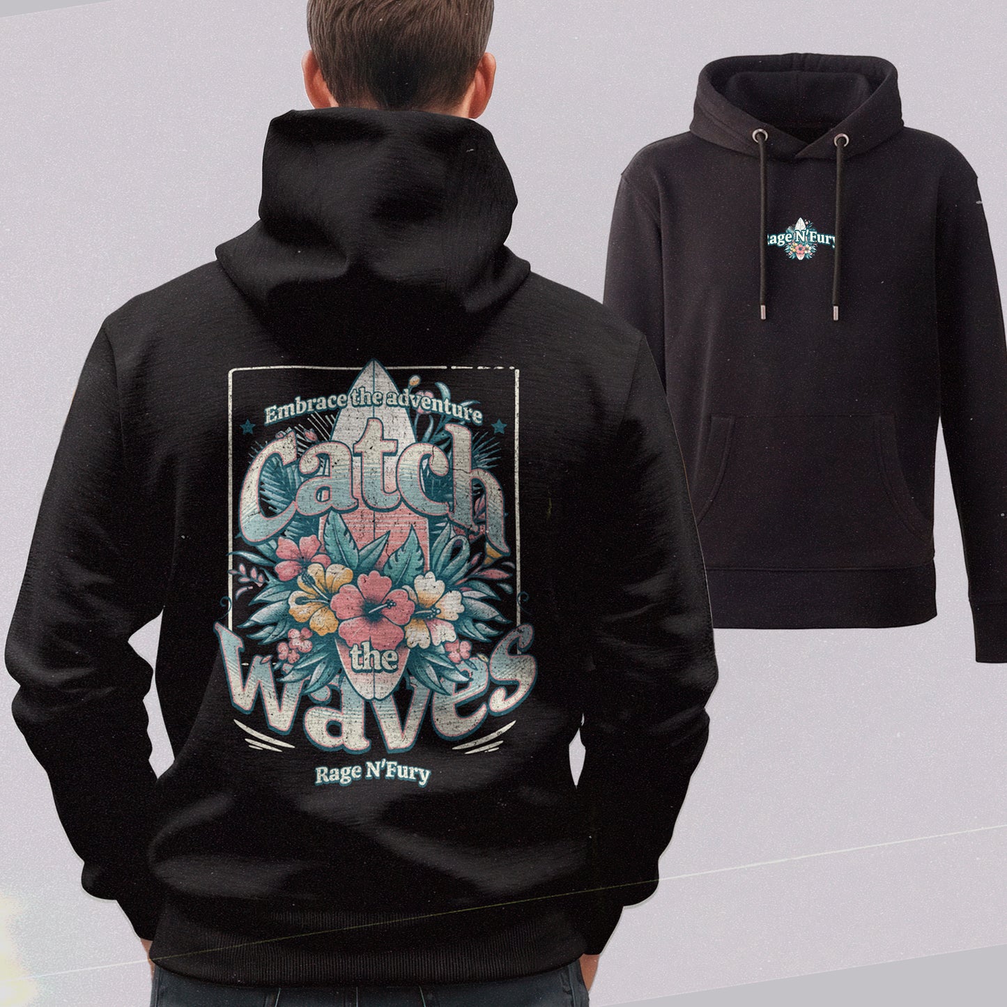 Sweat Hoodie Noir Femme à personnaliser