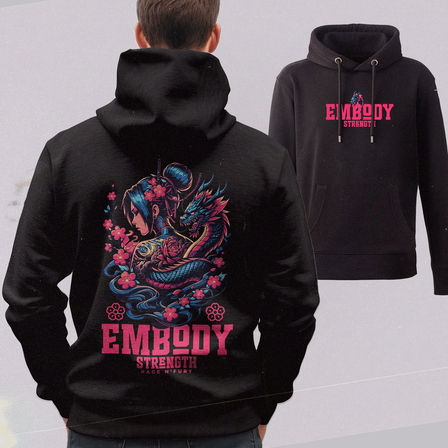 Sweat Hoodie Noir Femme à personnaliser