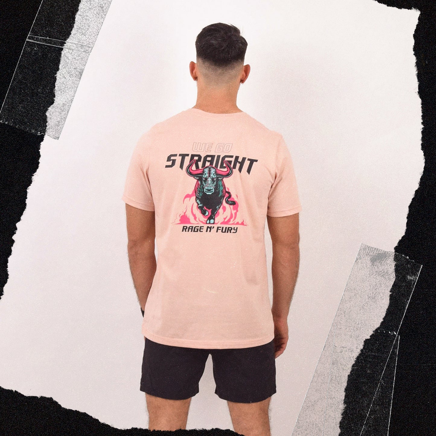 Tshirt rose Raging BULL