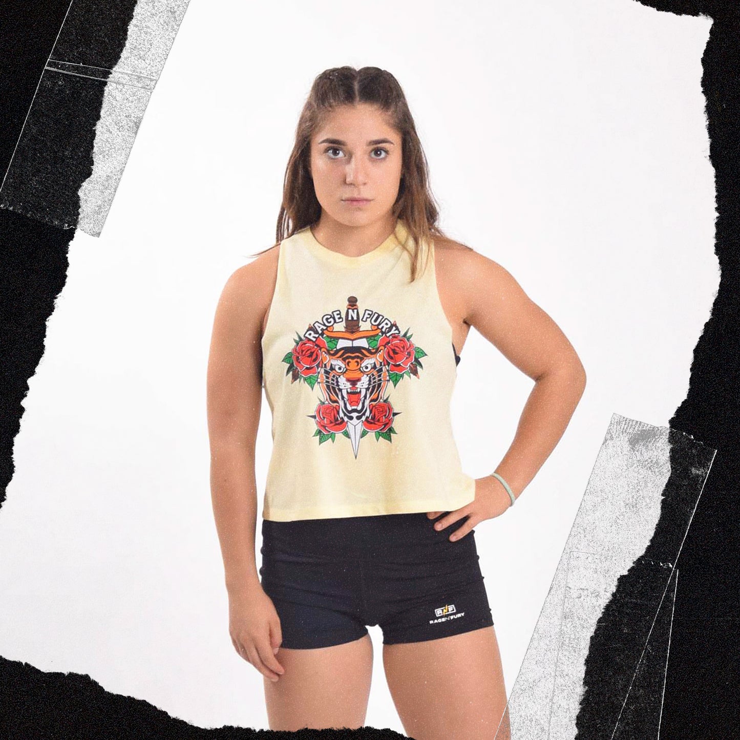 Tshirt Tank Don't Mess With Me Vanille