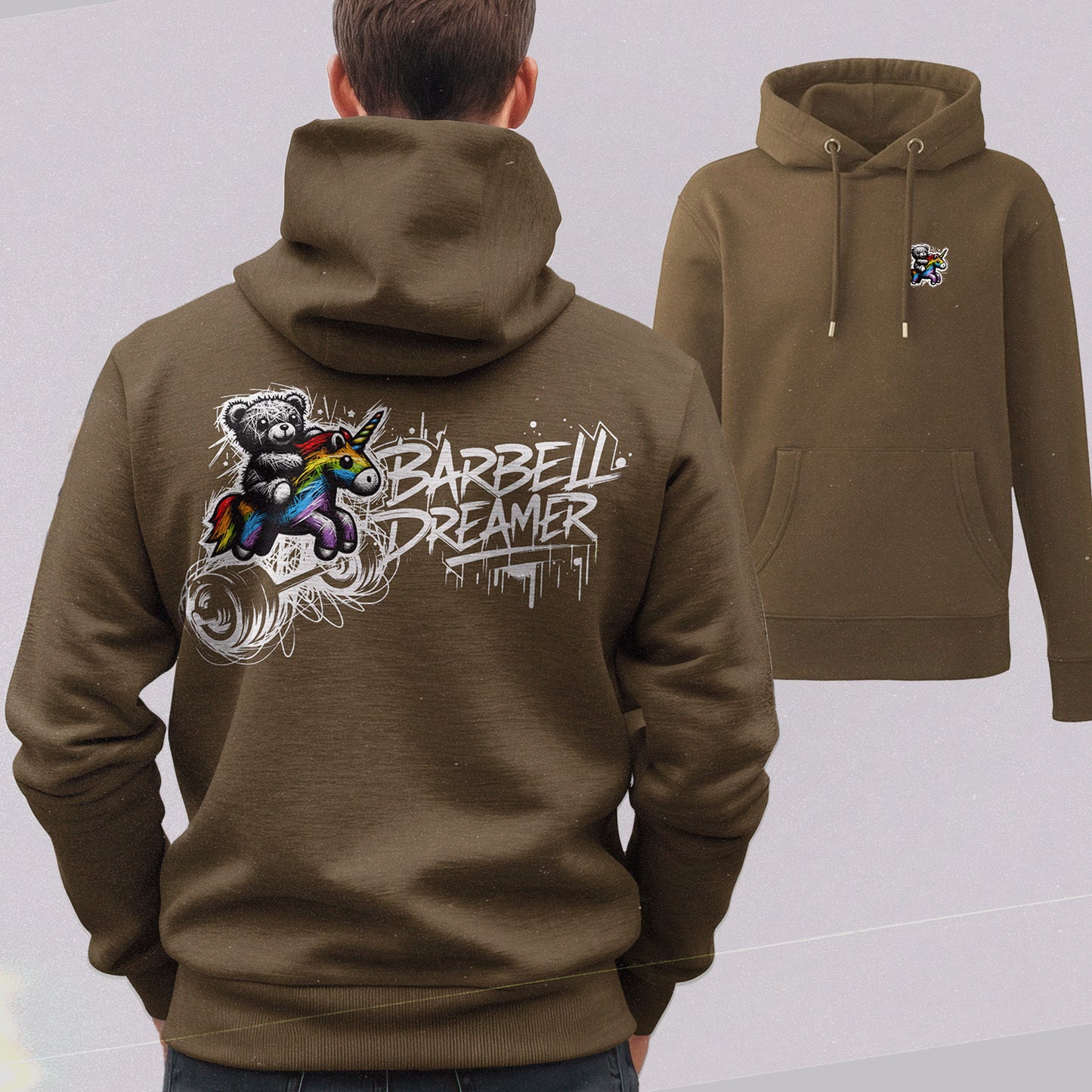 Sweat Hoodie Homme Kaki à personnaliser