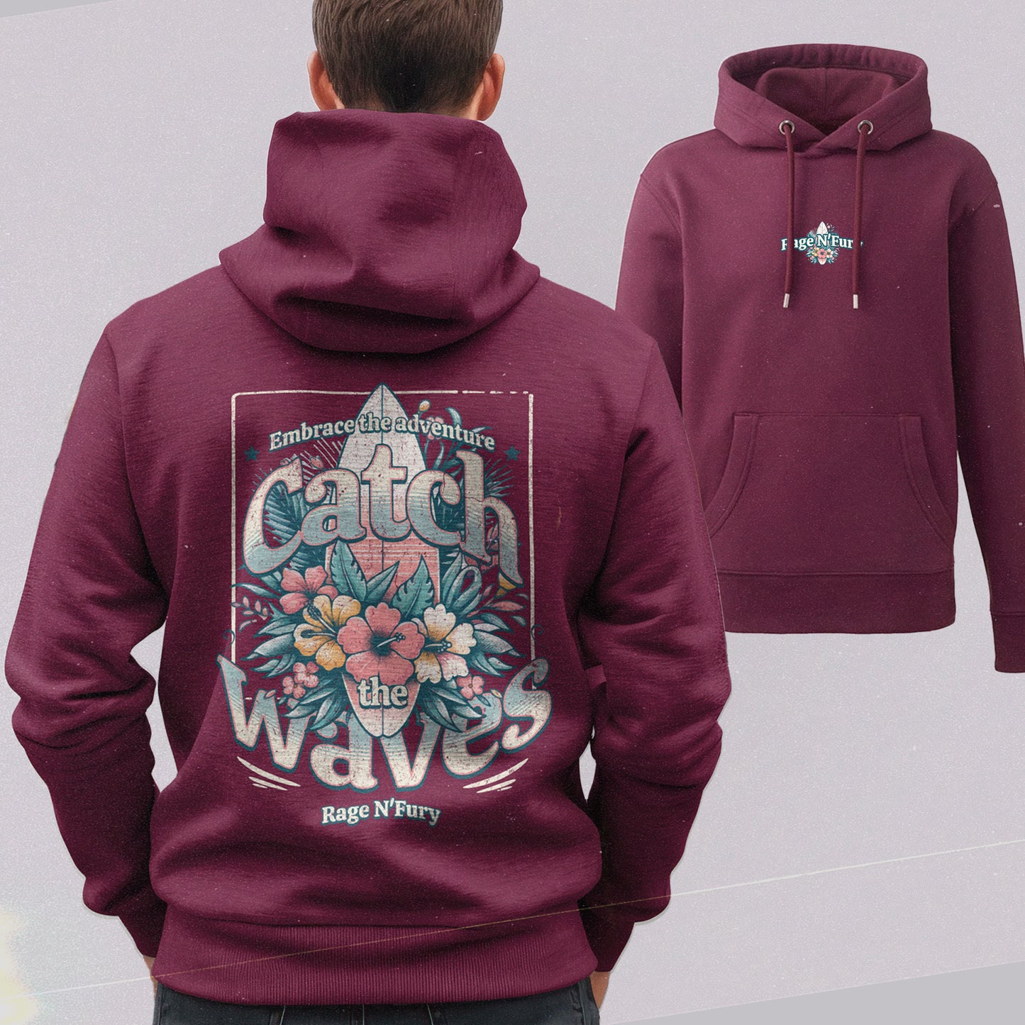 Sweat Hoodie Burgundy Femme à personnaliser