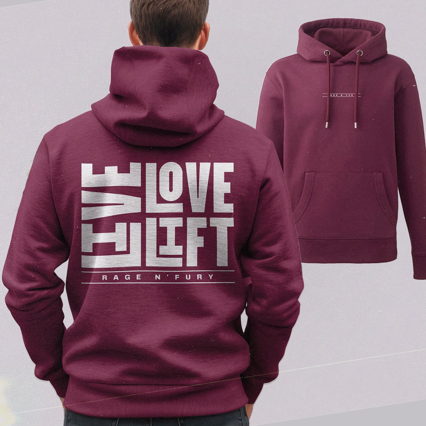 Sweat Hoodie Homme Burgundy à personnaliser