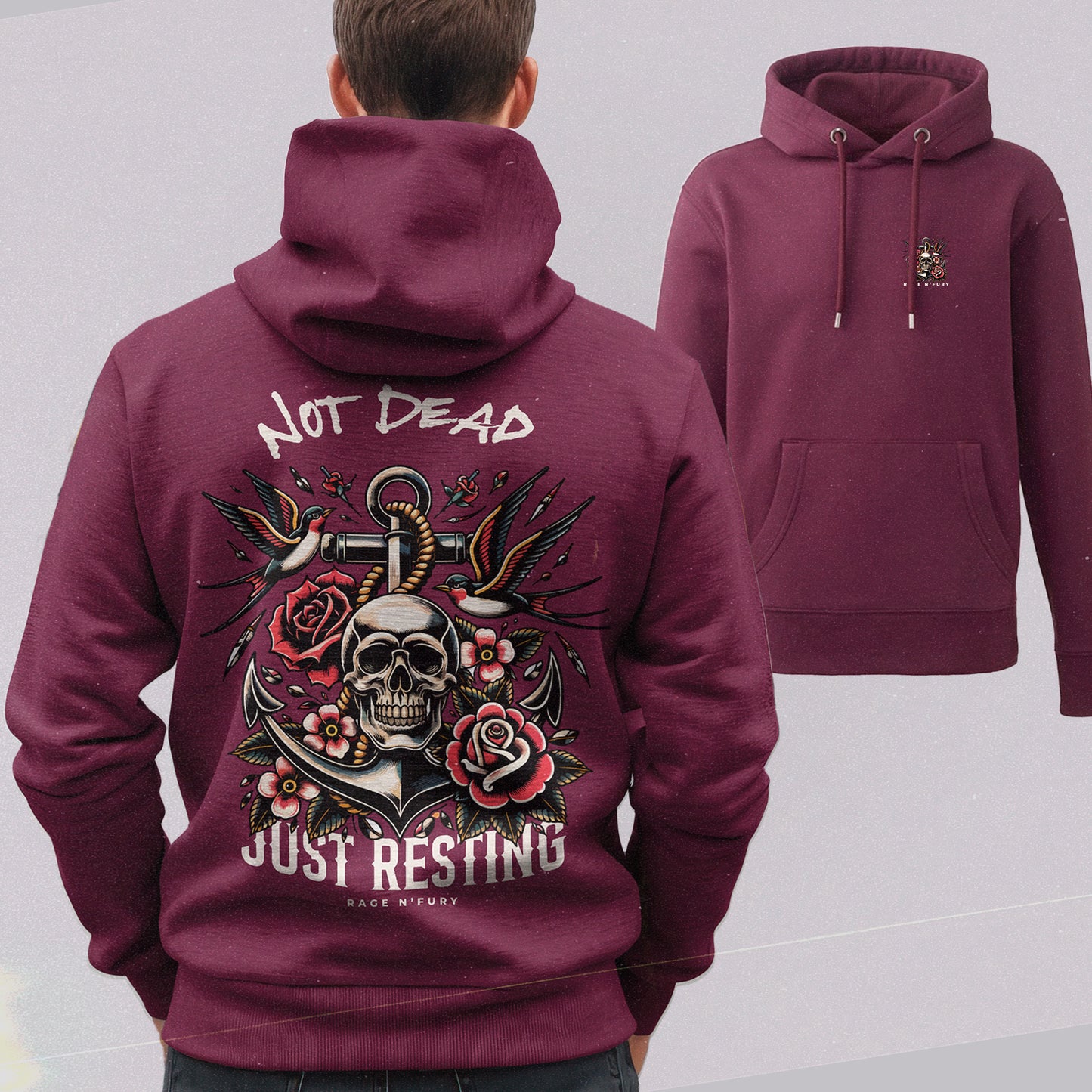 Sweat Hoodie Burgundy Femme à personnaliser