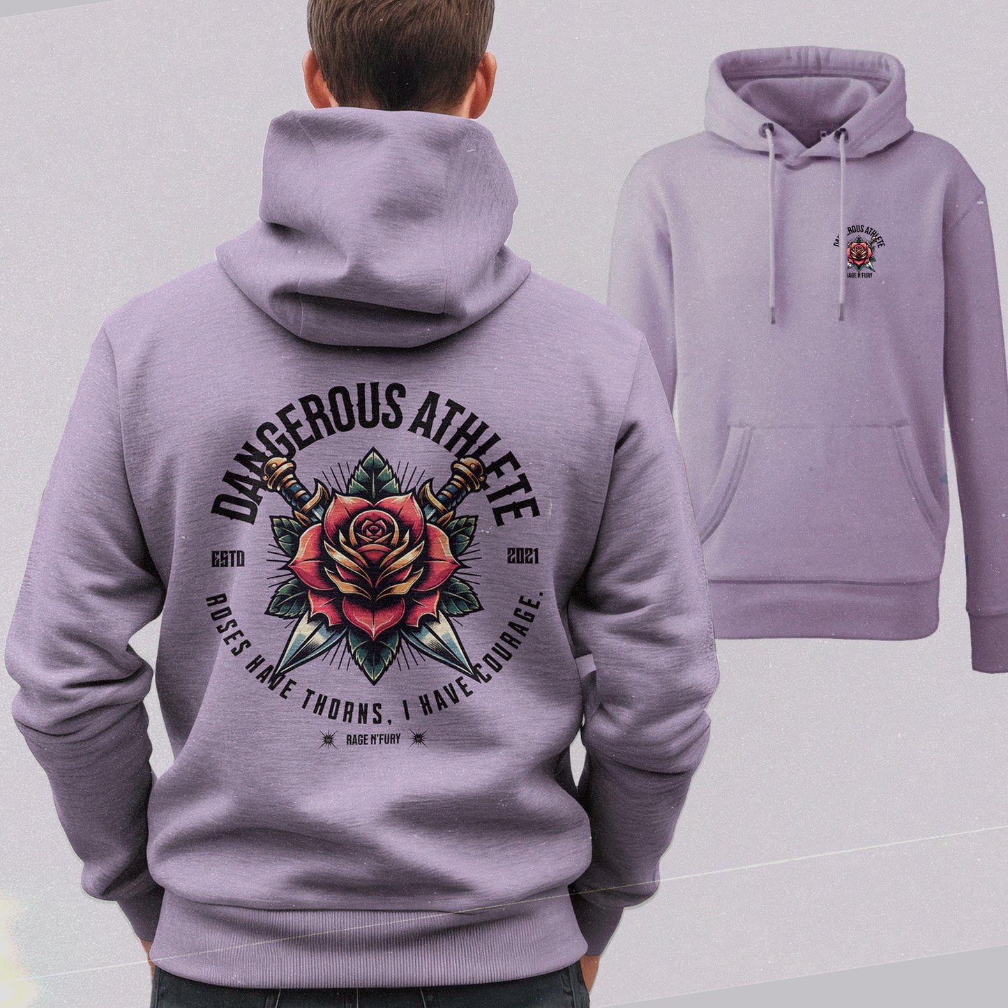 Sweat Hoodie Homme Lavande à personnaliser