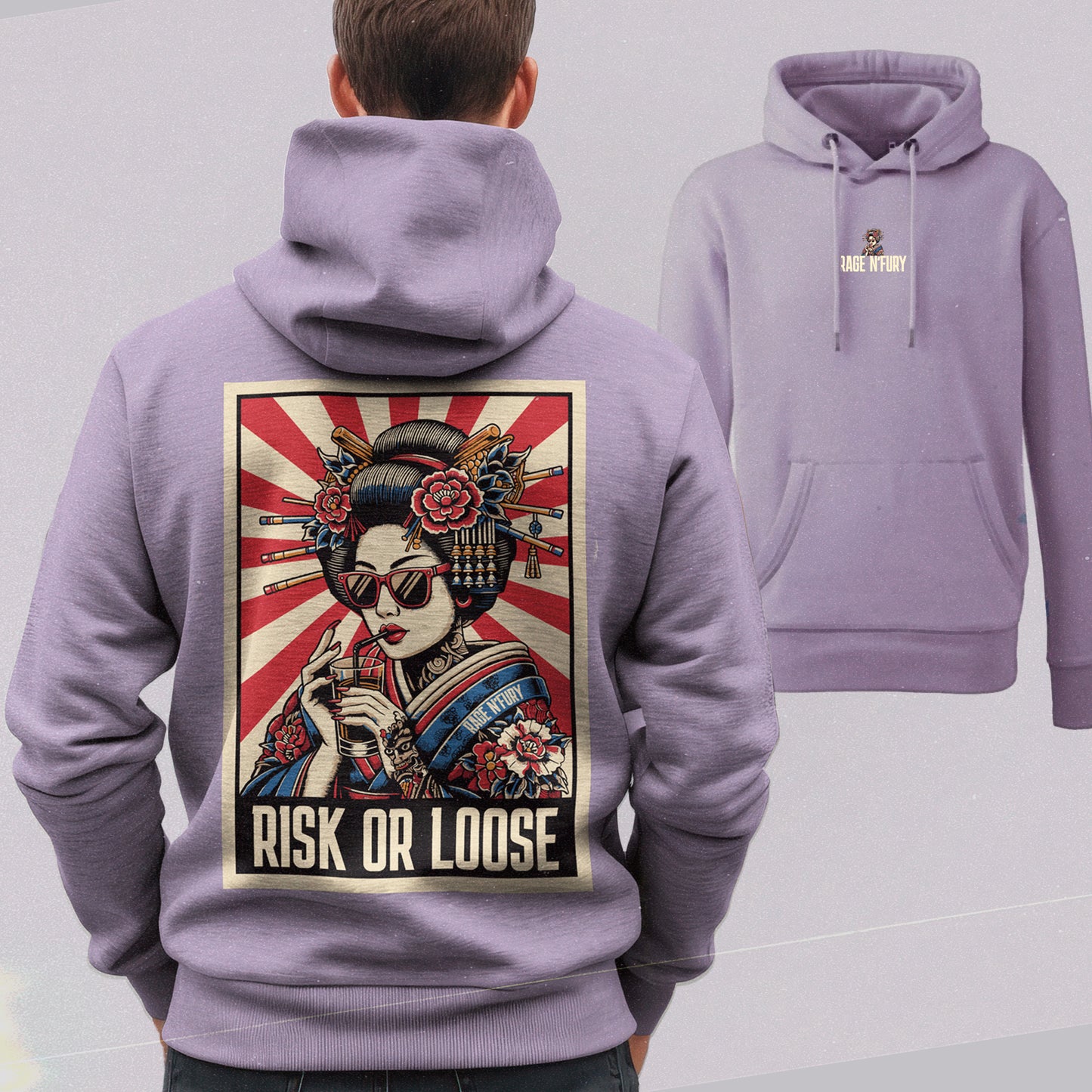 Sweat Hoodie Homme Lavande à personnaliser