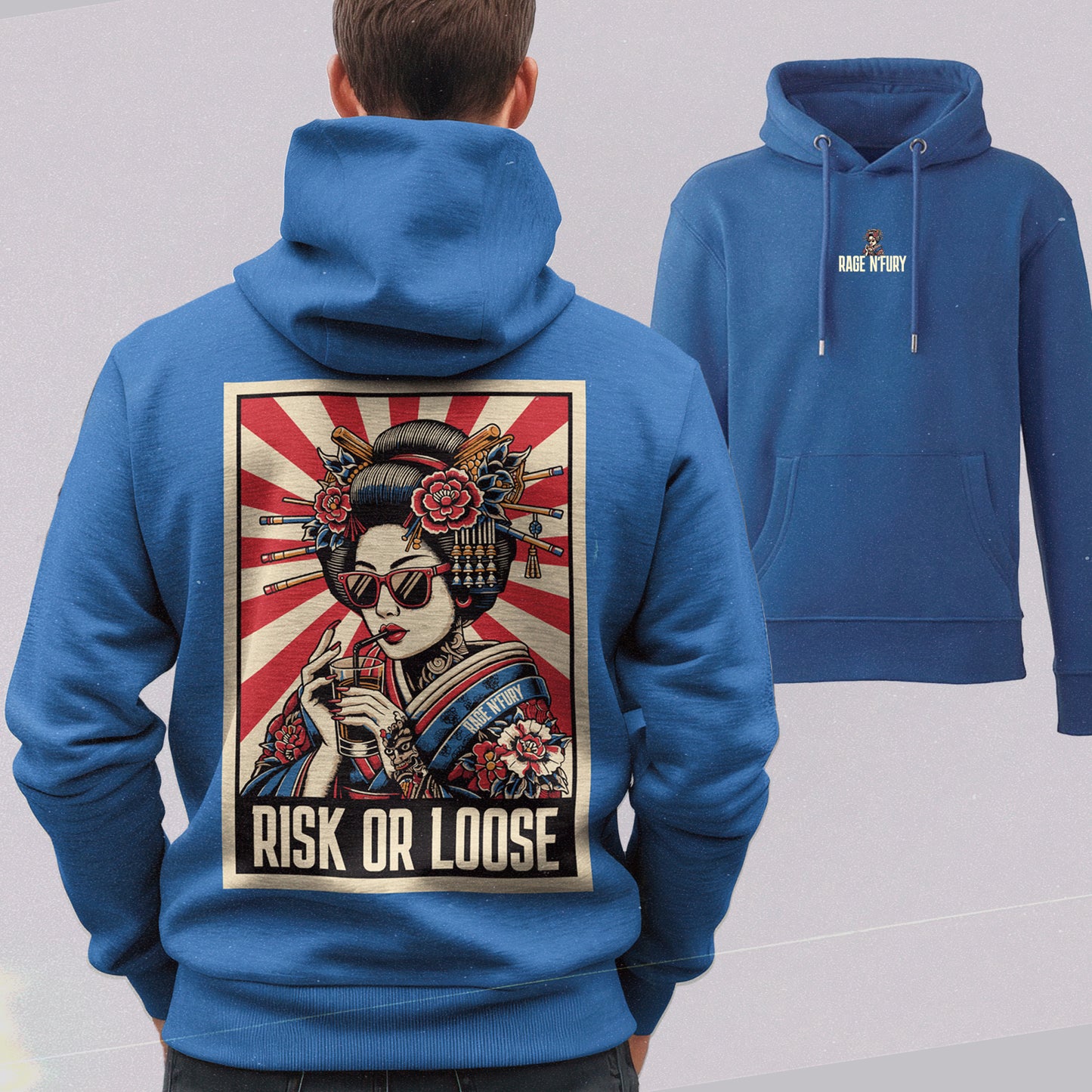 Sweat Hoodie Homme Royal Blue à personnaliser