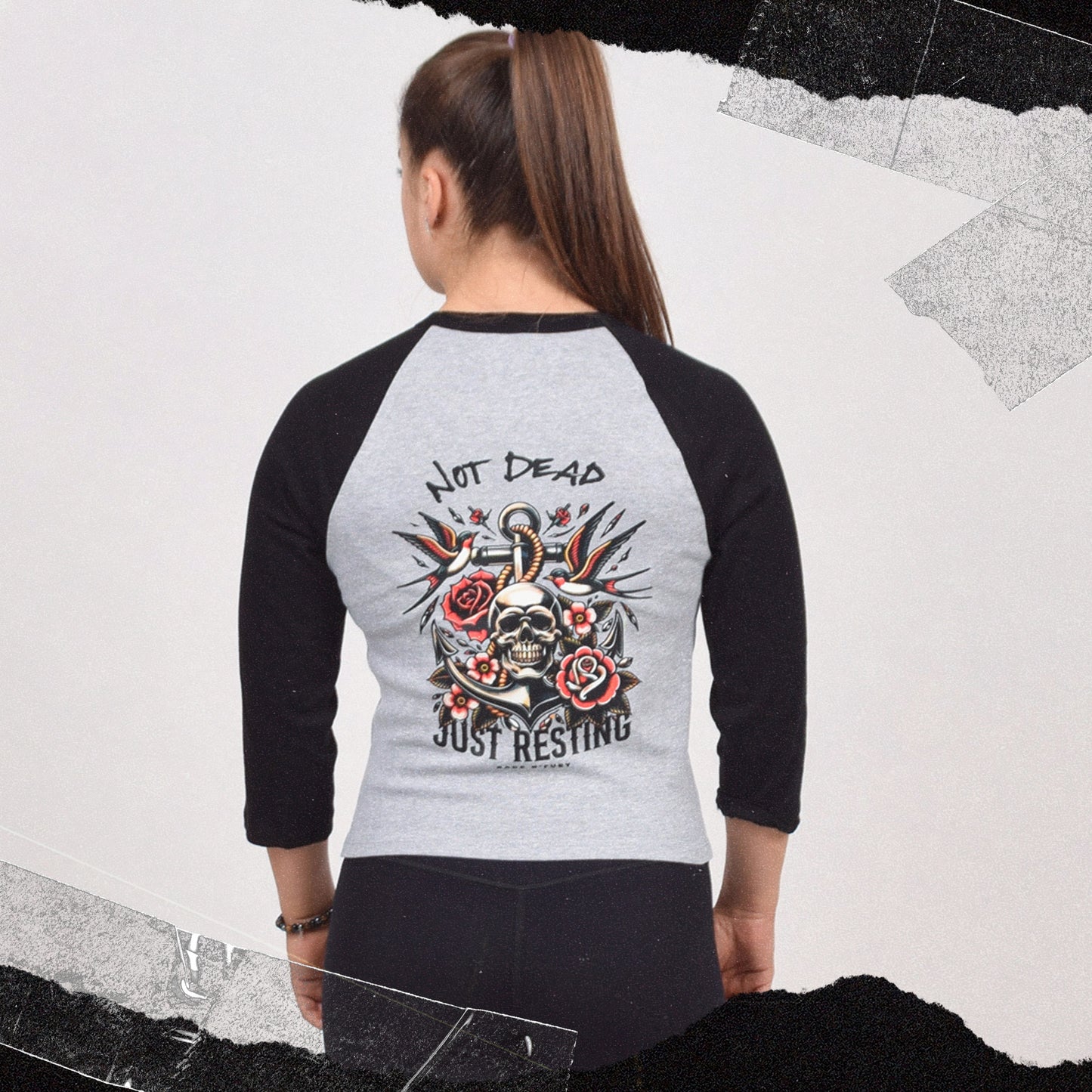 Tshirt NOT DEAD Gris