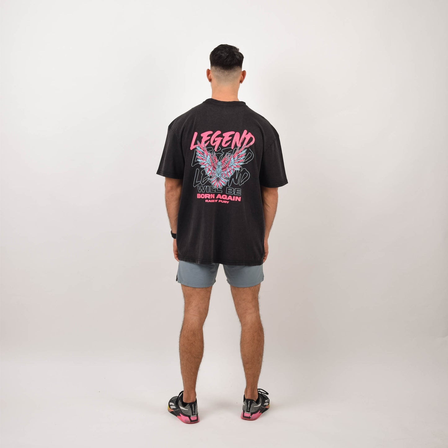 Tshirt unisex Oversize Black Washed LEGEND