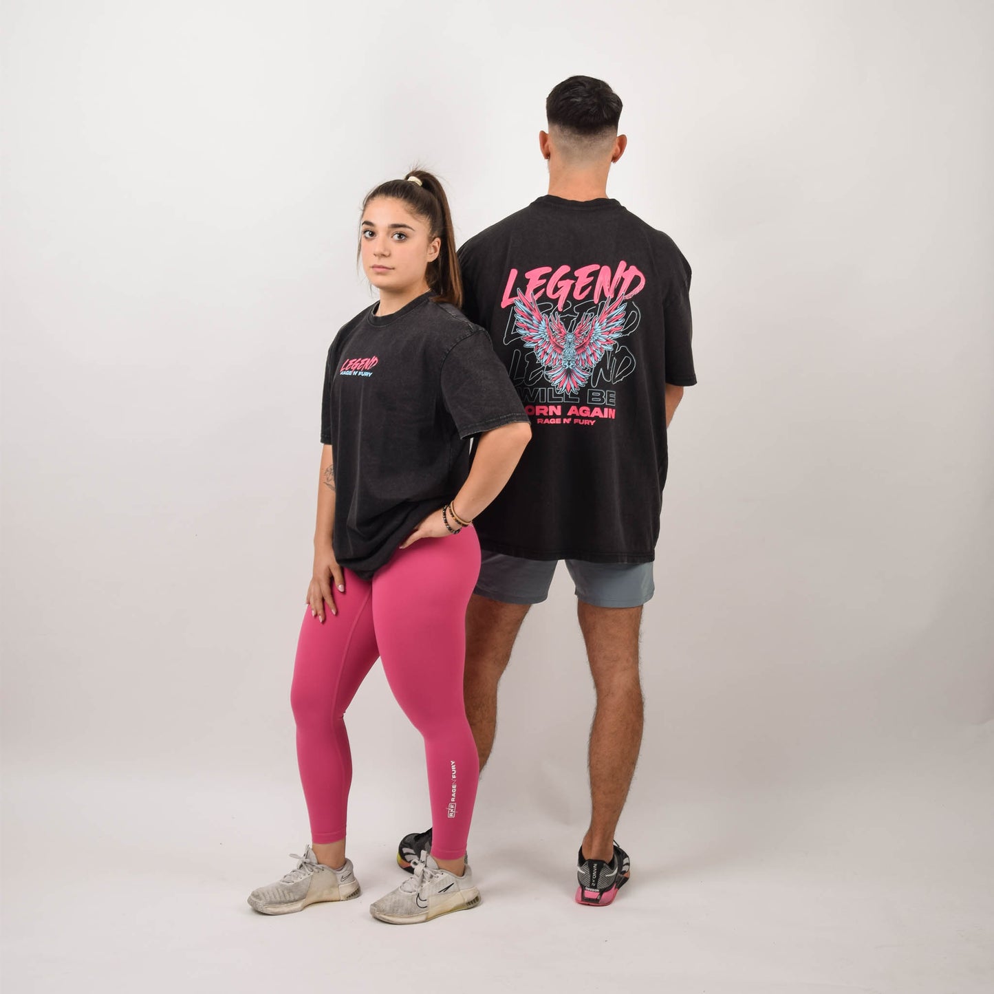 Tshirt unisex Oversize Black Washed LEGEND