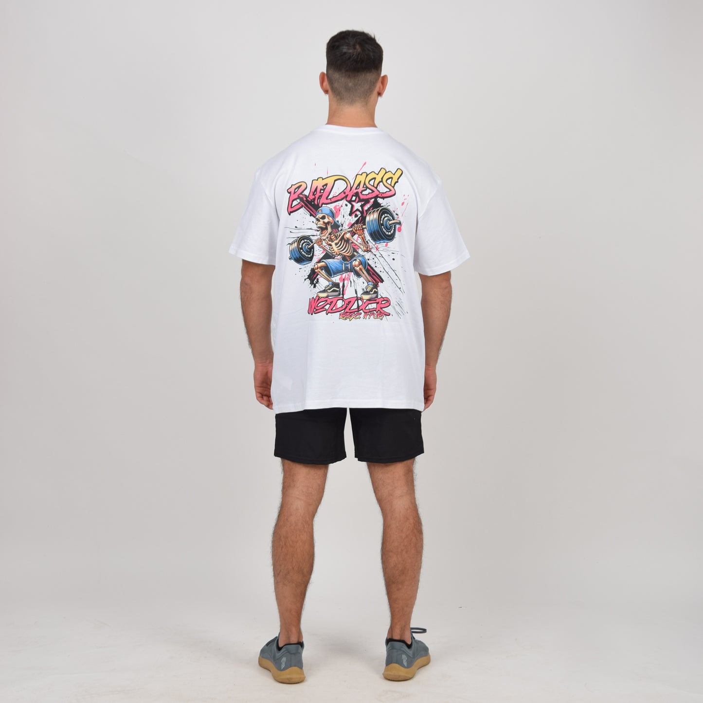 Tshirt Oversize Badass Blanc Homme