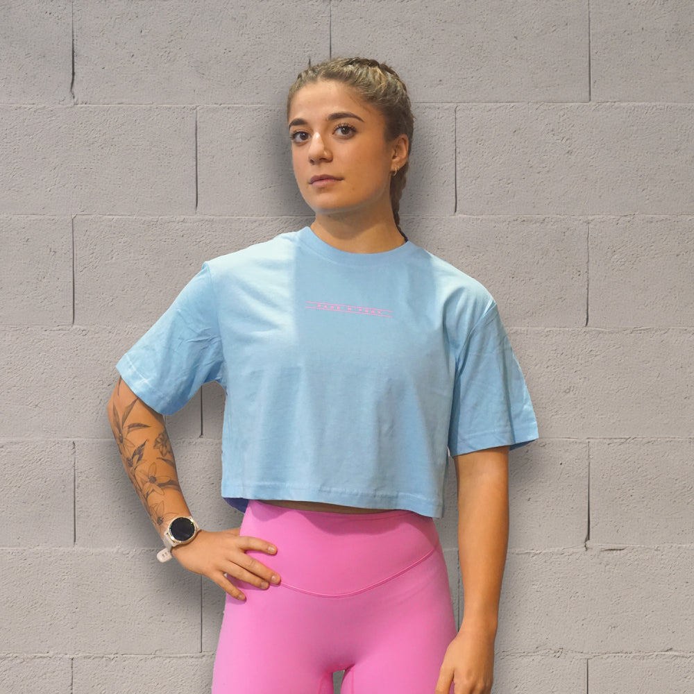 
                  
                    Tshirt Crop Bleu LOVE
                  
                