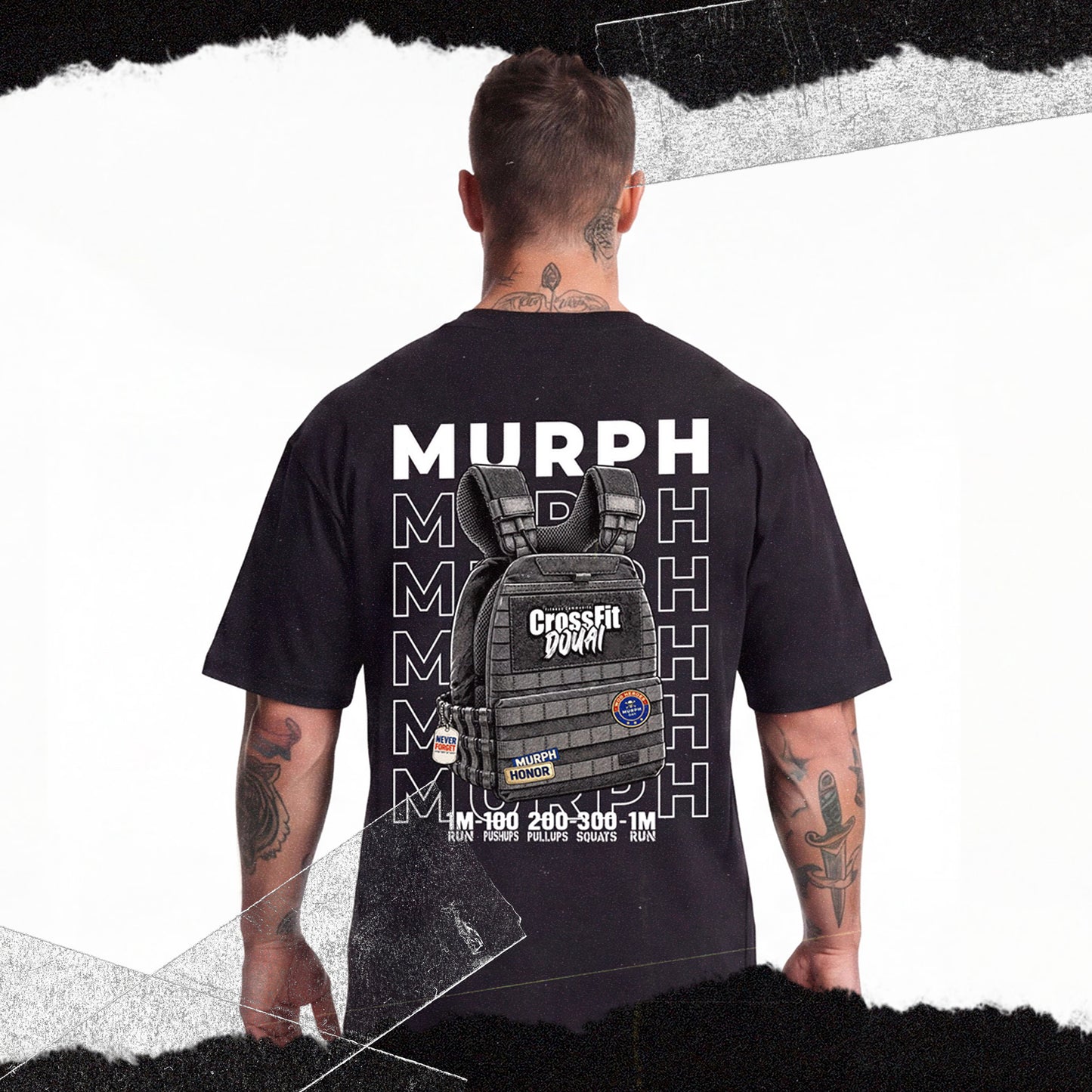 
                  
                    Tshirt Oversize Unisex Noir MURPH CF Douai
                  
                