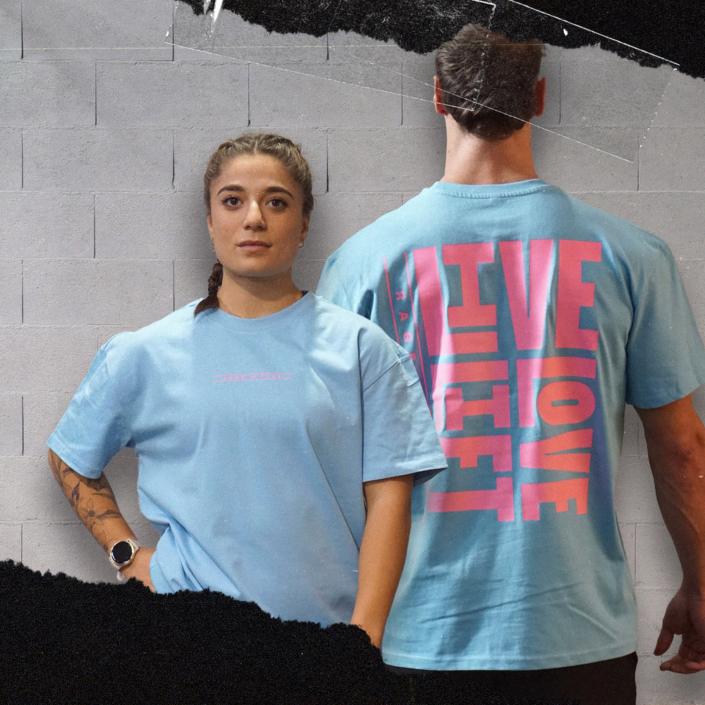 Tshirt Oversize Unisex Bleu Love