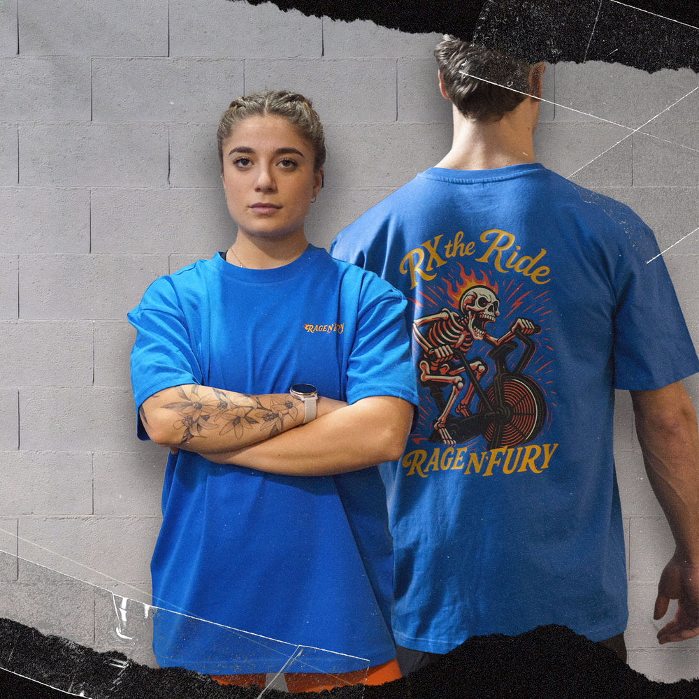 Tshirt Oversize Unisex Bleu RX THE RIDE
