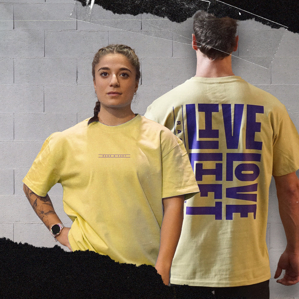 Tshirt Oversize Unisex  Jaune Love