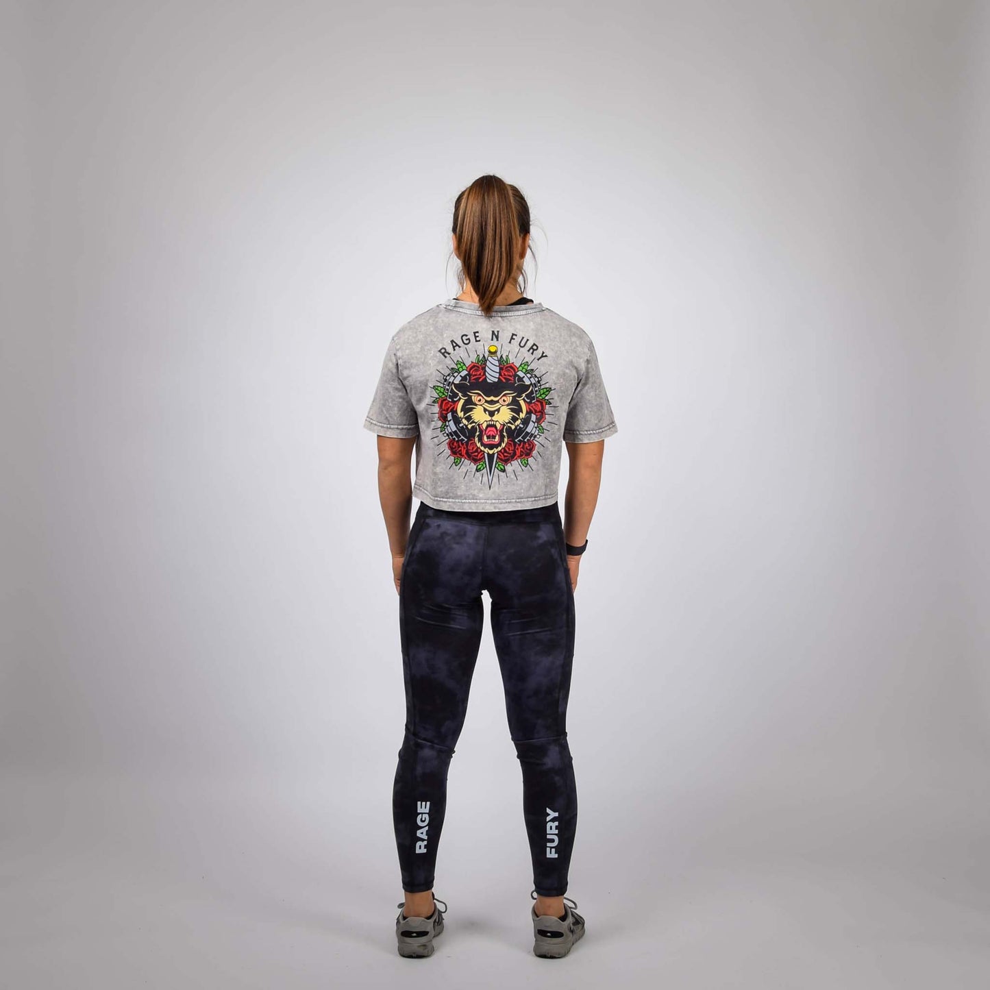 
                  
                    Women's Washed Barbell Attack Crop 
                  
                