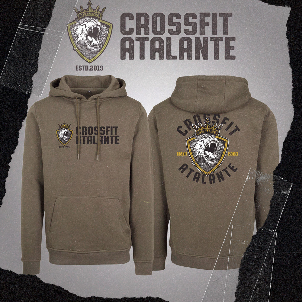 Sweat Hoodie Homme Kaki CrossFit Atalante